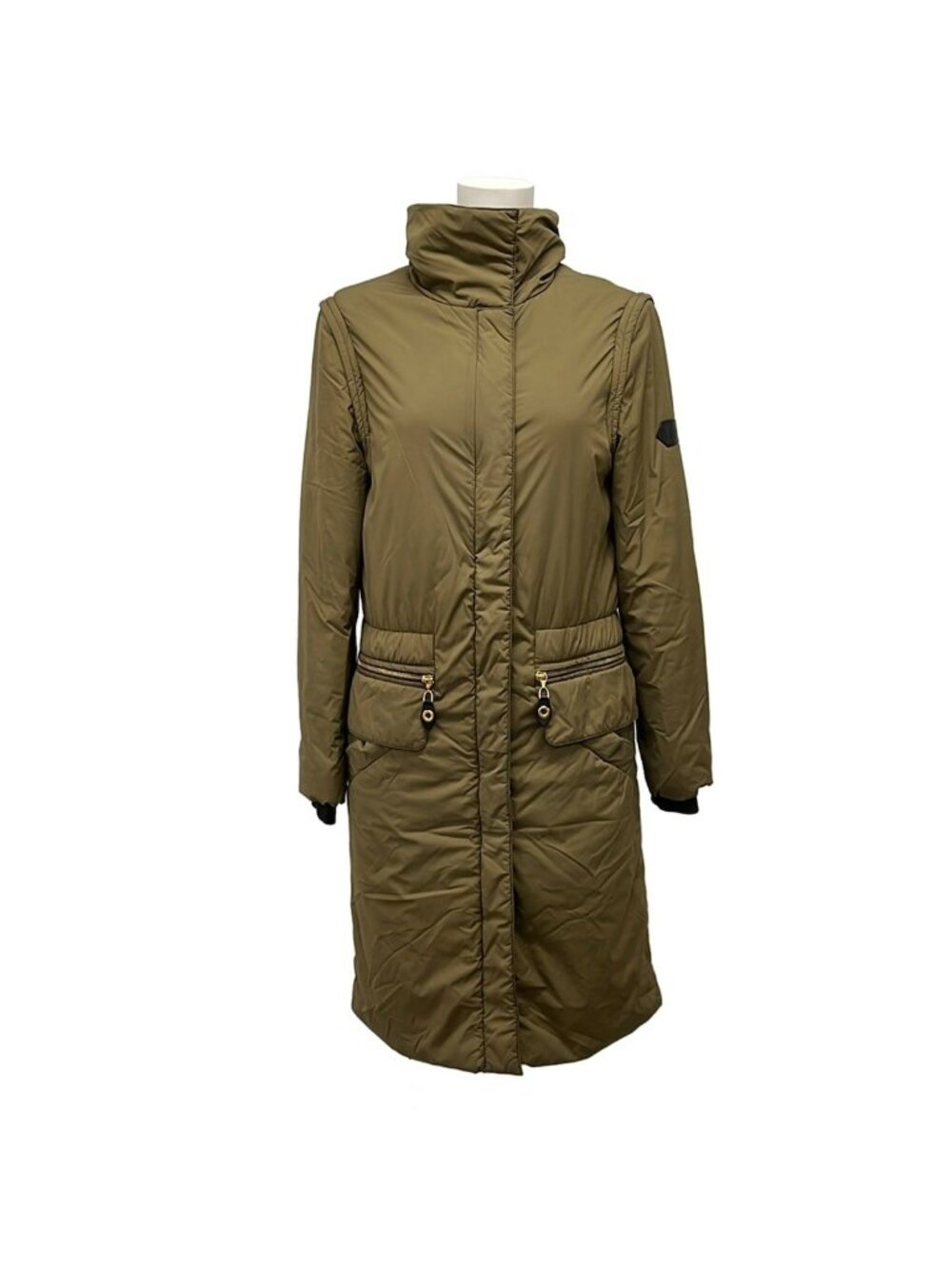 Louis Vuitton Coat 34 S Khaki Winter Zip Up 2-Way